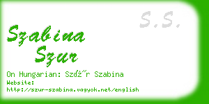 szabina szur business card